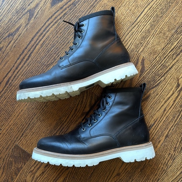 Cole Haan GrandOS American Classic Mens 11W Black Leather Casual Plain Toe Boot